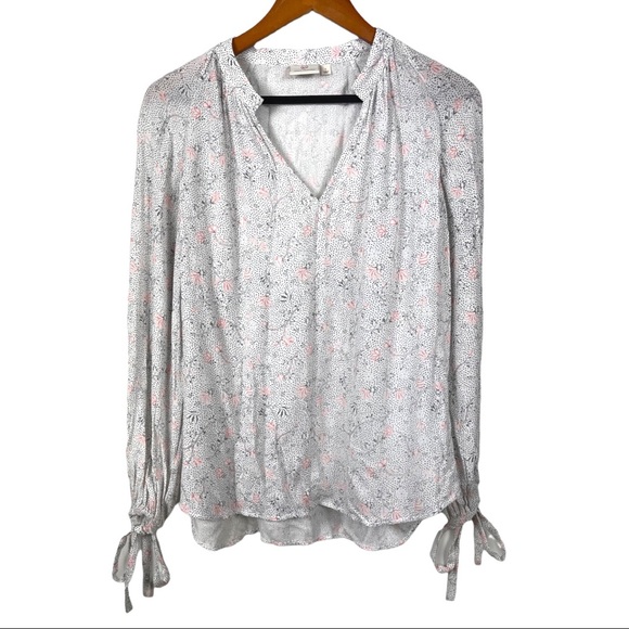 Ag Adriano Goldschmied Tops - AG Adriano Goldschmied Floral V-Neck Blouse